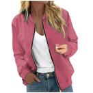 Jaqueta COTECRAM Zip Up Bomber Fashion Fashion Feminina Rosa Choque GG