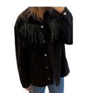Jaqueta Country de Franja Preto