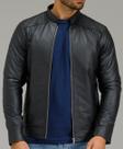 JAQUETA COURO LEGÍTIMO MASCULINA SLIM JVL 130 GOLA PADRE Tamanho:MCor:Preto JAQUETA COURO LEGÍTIMO MASCULINA SLIM JVL 130 GOLA PADRE Tamanho:MCor:Preto