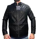 Jaqueta Couro Masculina Forrada Motequeiro Elegante Slim Resistente