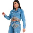 Jaqueta Cropped Buphallos Franja