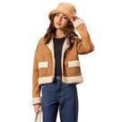 Jaqueta Cropped Malha Suede Confy Menina Juvenil Inverno Boca Grande Ref.61729