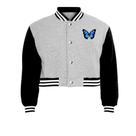 Jaqueta Cropped Moletom Borboleta Feminina Colegia