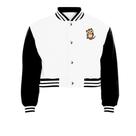 Jaqueta Cropped Moletom Coruja Feminina Colegial
