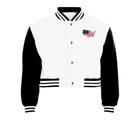 Jaqueta Cropped Moletom Eua Feminina Colegial
