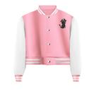 Jaqueta Cropped Moletom Pirata Gato Feminina Colegial