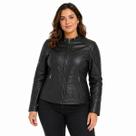 Jaqueta Cropped PU Feminina Facinelli 640482 Preto Jaqueta Cropped PU Feminina Facinelli 640482 Preto