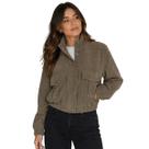 Jaqueta Curta Veludo Cotelê Feminina Facinelli 690178 Caqui