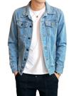 Jaqueta DAVID.ANN Classic Denim Trucker para homens azul claro