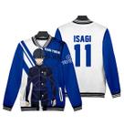 Jaqueta de beisebol Blues Locks Isagis Yoichis de manga comprida