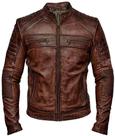 Jaqueta De Couro Legítimo Cafe Racer Sb Harry Silver