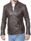 Jaqueta de couro legítimo masculina 379 ombro matelassê