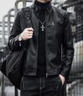 Jaqueta De Couro Masculina Executivo Moderna Slim Moto Frio