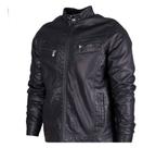 Jaqueta De Couro Masculina Luxo Slim Fit Casual