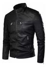 Jaqueta de couro Masculina Slim Fit