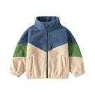 Jaqueta De Fleece Polar Para Meninos, Moletom Casual Infantil Com Combinação De Cores