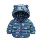 Jaqueta De Inverno Com Capuz De Urso Em Cartoon Para Meninas E Meninos, Casaco Quente Com Zíper,