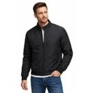 Jaqueta De Inverno Masculina Corta Vento Com Zíper E Bolsos