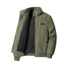 Jaqueta De Inverno Masculina Grossa E Quente Com Forro De Fleece, Casaco À Prova De Vento Para