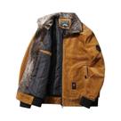 Jaqueta De Inverno Masculina plus Size, Corta-Vento Térmico Quente De Veludo Cotelê Com Gola De
