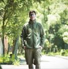Jaqueta de lã ao ar livre para homens verde S Jaqueta de lã ao ar livre para homens verde S