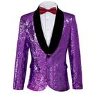 Jaqueta de lantejoulas, blazer brilhante, glitter, smoking de festa para homens Jaqueta de lantejoulas, blazer brilhante, glitter, smoking de festa para homens