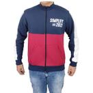 Jaqueta De Moletom Com Ziper Adulto Azul Vermelho Yellowl G
