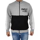 Jaqueta De Moletom Com Ziper Adulto Cinza E Preto Yellowl P