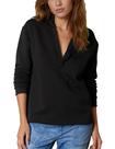 Jaqueta de moletom Zontroldy Fuzzy Fleece com decote em V para mulheres