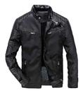 Jaqueta de PU masculina moderna resistente água vento P