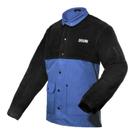Jaqueta de soldagem QeeLink Split Leather Split, resistente a chamas