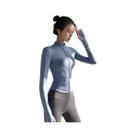 Jaqueta De Yoga De Secagem Rápida Para Mulheres Com Manga Longa, Proteção Solar, Cardigan Com Zíper, Jaqueta De Yoga De Secagem Rápida Para Mulheres Com Manga Longa, Proteção Solar, Cardigan Com Zíper,