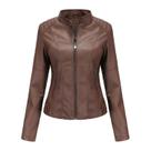 Jaqueta DEAR MODEL Faux Leather Bomber com cinto para mulheres