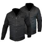 Jaqueta Dupla Face Masculina Nylon Poliéster Casaco Blusa Jaqueta Dupla Face Masculina Nylon Poliéster Casaco Blusa