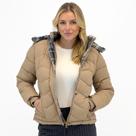 Jaqueta Dyordhana Nylon Xadrez com Capuz Feminina