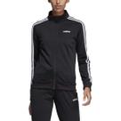 Jaqueta esportiva adidas Essentials de 3 listras para mulheres XS preta/branca