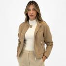 Jaqueta Facinelli em Suede com Zíper Feminina