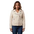 Jaqueta Feminina Biker em Suede Peluciada Cor:MarromTamanho:G