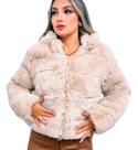 Jaqueta Feminina Bobojaco De Pelucia Puffer Com Capuz Jaqueta Feminina Bobojaco De Pelucia Puffer Com Capuz
