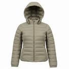 Jaqueta Feminina Bobojaco Puffer Com Capuz Nylon De Frio COR:CREMETAMANHO:GG