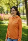 Jaqueta feminina com capuz bolsos e ziper graphene g0769