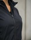 Jaqueta feminina corta vento c/ capuz em elastano academia Tamanho:5XLCOR:PRETO