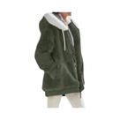 Jaqueta Feminina De Cashmere Com Capuz, Moda Casual De Outono E Inverno, Casaco Com Zíper Em Cor Jaqueta Feminina De Cashmere Com Capuz, Moda Casual De Outono E Inverno, Casaco Com Zíper Em Cor
