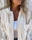 Jaqueta Feminina De Corduroy Com Capuz Em Cor Sólida, Moda 2024, Estilo Simples E Casual, Vendas