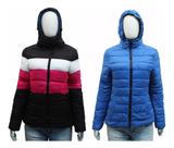 Jaqueta Feminina De Inverno Nylon Casaco Blogueira Forrada