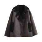 Jaqueta Feminina De Inverno Quente Em material sintético Com Manga Longa, Gola Lapela, Estilo Vintage E Jaqueta Feminina De Inverno Quente Em material sintético Com Manga Longa, Gola Lapela, Estilo Vintage E