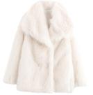 Jaqueta feminina ebossy de pele sintética Crop Winter Warm Leopard XXL