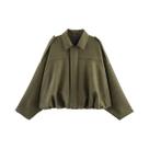 Jaqueta Feminina Elegante De Camurça Com Manga Comprida, Corte Solto, Outono, Streetwear Chique Jaqueta Feminina Elegante De Camurça Com Manga Comprida, Corte Solto, Outono, Streetwear Chique