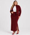 Jaqueta Feminina em Tricot Glow Shine Dianna Vermelho