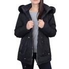 Jaqueta Feminina Facinelli By Mooncity Parka Dupla Face Preta - 690108